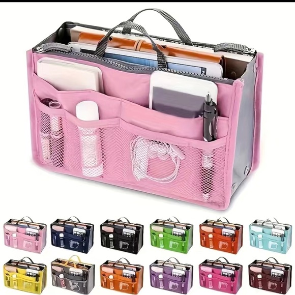 🆕Bag Organizer Insert, Makeup/Travel Storage w/refillable Travel Perfume Bottle - Picture 8 of 17